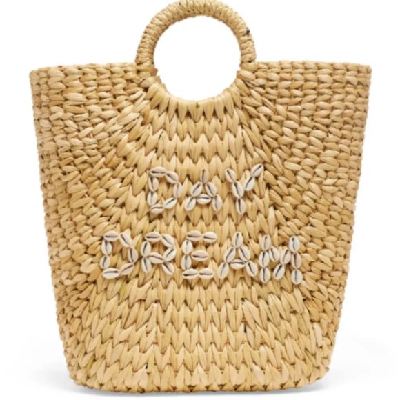 POOLSIDE Embroidered Bucket Bag, "Day Dream" Shell Lining - Picture 1 of 5
